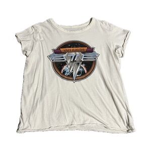 American Eagle Cropped Van Halen Graphic Shirt